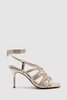 Strappy Open Toe Heeled Sandals in Gold