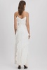 Amur Ruffle Maxi Dress in White