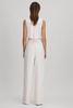 Petite Belted Wide Leg Jumpsuit in White