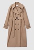 Jenna Camel Double Breasted Belted Trench Coat