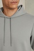 Interlock Jersey Hoodie in Flint Grey