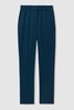 Petite Slim Fit Wool Blend Suit Trousers in Teal