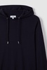 Merino Wool Drawstring Hoodie in Navy