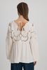 Lace Cut-Out Blouse in Cream