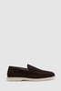 Hogan Suede Slip-Ons Loafers in Brown