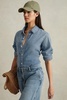 Relaxed Denim Shirt in Mid Blue