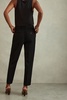 Slim Fit Suit Trousers in Black