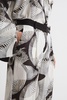 Wide Leg Abstract Print Co-Ord Trousers in Black/White