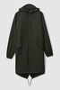 Rains Fishtail Parka in Dark Green