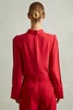 Removable Shoulder Pad Blouse in Red