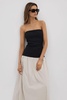 Anna Quan Drop Waist Maxi Dress in Black/Grey