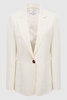 Tailored Single Breasted Blazer in Cream