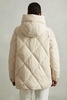 Quilted Puffer Coat in Cream