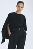 Florence Black Satin Cape Style Top