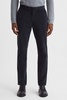 Slim Fit Brushed Cotton Trousers in Navy