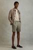 Cotton/Linen Blend Adjuster Shorts in Sage