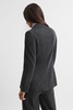 Double Breasted Wool Blend Suit Blazer in Grey Melange