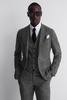 Slim Fit Wool Waistcoat in Charcoal