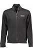 sleek long-sleeve zip sweatshirt with men's contrasts