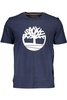 Timberland Organic Cotton Blue Tee with Signature Print