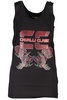 Cavalli Class Elegant Black Printed Tank with Logo Detail