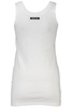 Cavalli Class Chic White Cotton Tank Top with Iconic Print