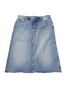 high waist denim skirt in blue cotton