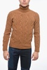 turtleneck aran virgin wool sweater