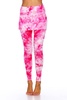 tie dye skirted leggings in pink