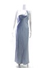 womens silk v neck a line slip dress ice blue