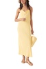 fame flowing dress in yellow