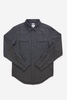 bedford charcoal herringbone button down shirt in grey