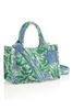 women's melanie mini floral print tote bag in green/blue