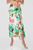 florentina printed silk skirt in euphoric floral print