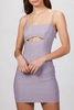 lp cutout bodycon dress in lilac