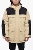 two-tone utility jacket with removable hood