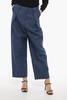 blue mark low waist oversized fit single pleat pants