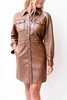 chocolate leather dress