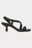 women's coline leather sandal in black