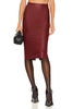 faux leather pencil skirt in garnet