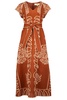 women's nellie midi dress in choc/stitch