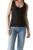 nelly 1x1 cotton scoop tank top in black