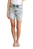 high rise distressed boyfriend shorts in mineral wash