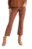 faye cropped seamed pants in cognac