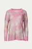 daydream harriet v-neck sweater in pink mix print