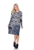 naarah embroidered sweater dress in blue