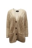 orion cable-knit cardigan ivory wool