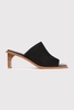 raw edge heel in black