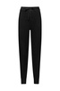 women's cotton cashmere frayed jogger in black