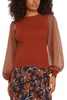 sabrina pullover top in redwood